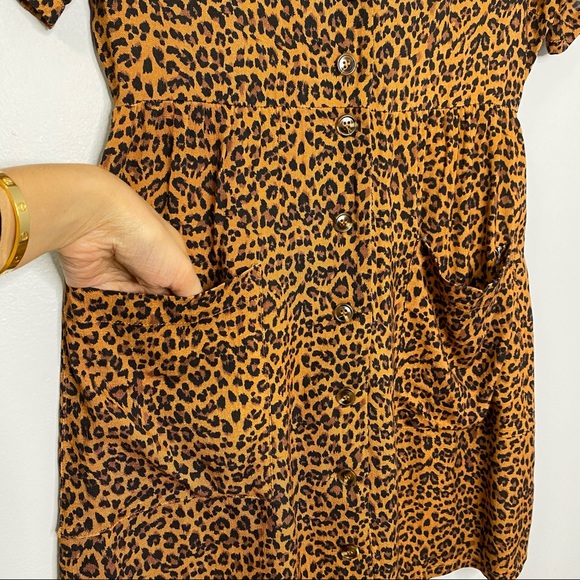 Kendall & Kylie Animal Print Button Front Dress - Picture 7 of 9